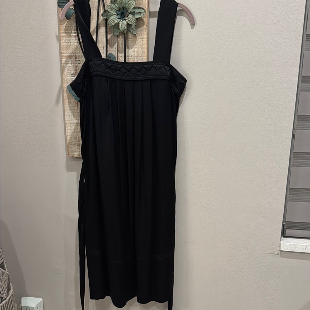 Banana Republic Silk Sleeveless belted shift Black Sundress Dress size 12